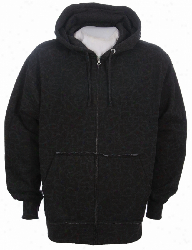 Volcom Graff Zip Hoodie Charcoal Heather