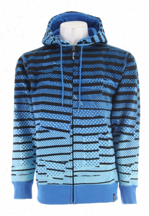 Volcom Jagged Stripe Hoodie Blue