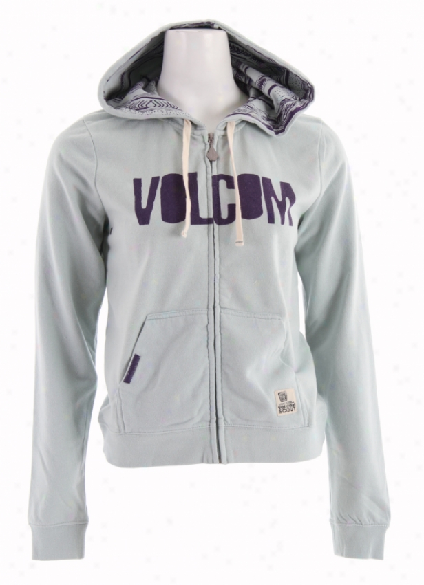 Volcom Jungle Brush Skimpy Zip Hoodie Surf Spray Blue