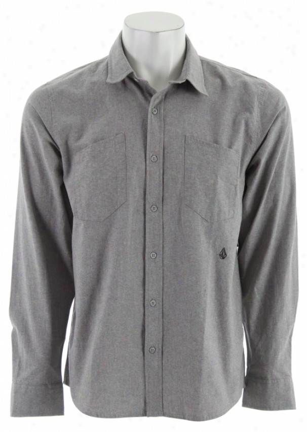 Volcom Lodger Chambray L/s Shirt Grey Vintage