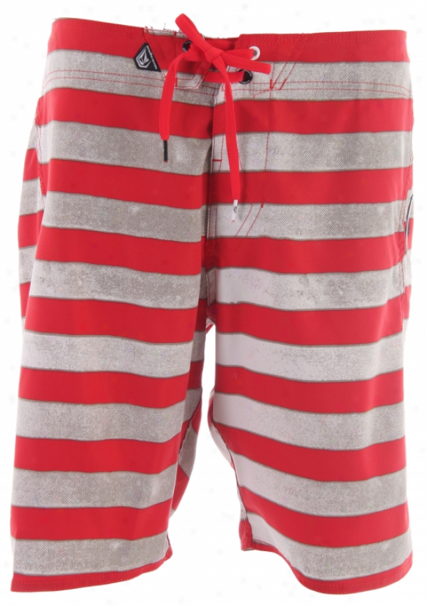 Volcom Maguro Stripe Boardshorts Red Stripe