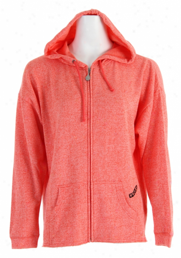 Volcom Marled Slacker Zip Hoodie Cayenne Red