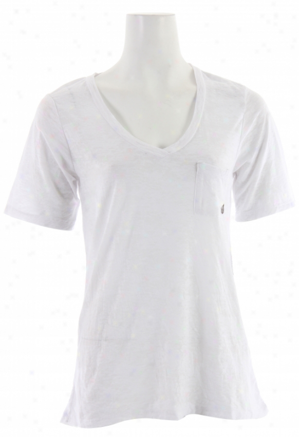 Volcom Moclov Pocket V-neck T-shirt White