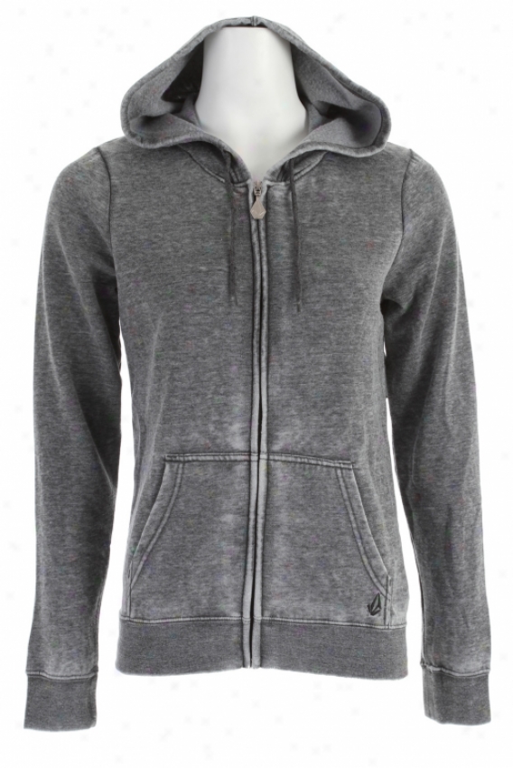 Volcom Moclov Standard Zip Hoodie Charcoal Heather