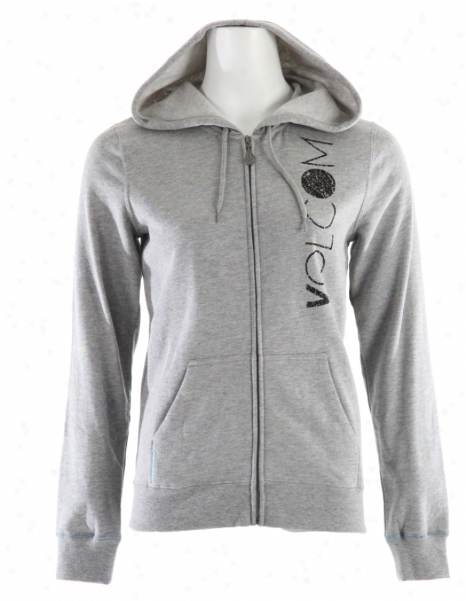 Volcom Niiice Stones Standard Zip Hoodie Heather Grey