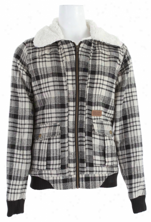 Volcom Stealth Bomber Jacket Black Plaid