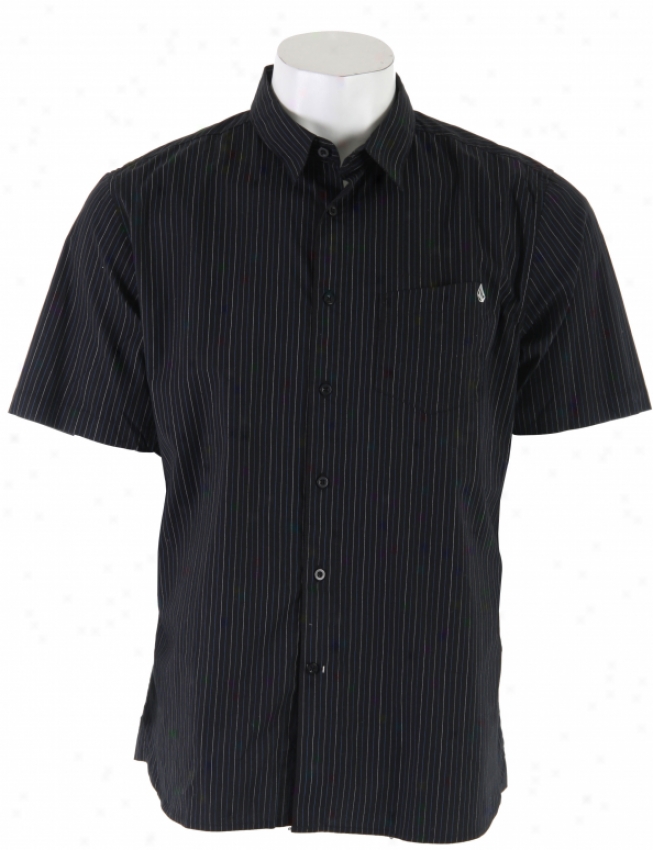 Volcom X Factor Stripe S/s Shirt Bllack