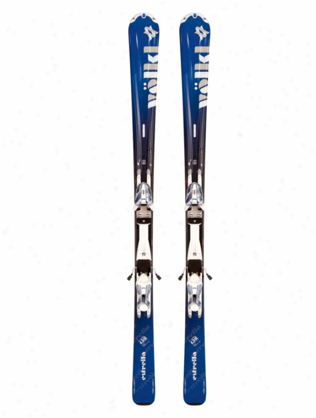 Volkl Estrella Skis Blue W/ Attiva 3motion 10.0 Bindings