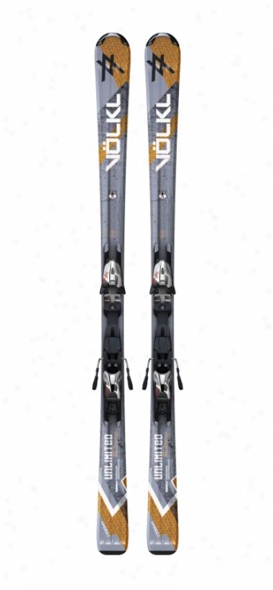 Volkl Unlimited Ac Skis W/ Motion Tt 10.0 D Bindings Sil/blk