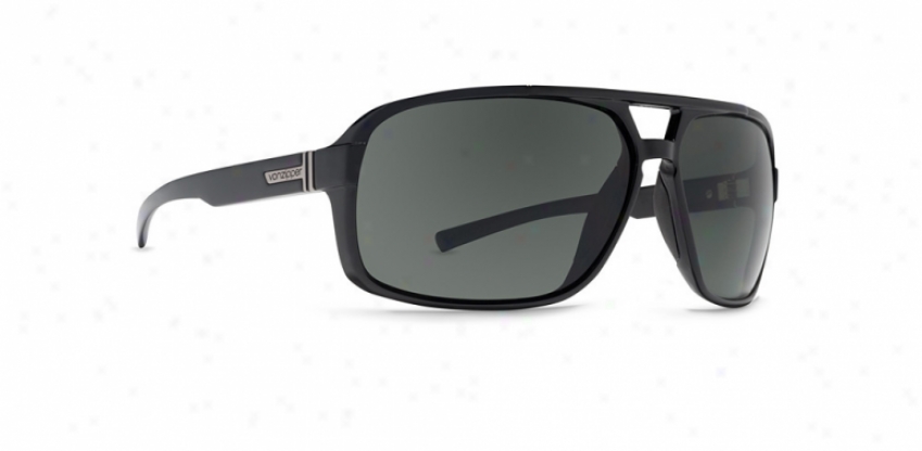Vonzipper Decco Sunglasses Black Gloss/grey Lens