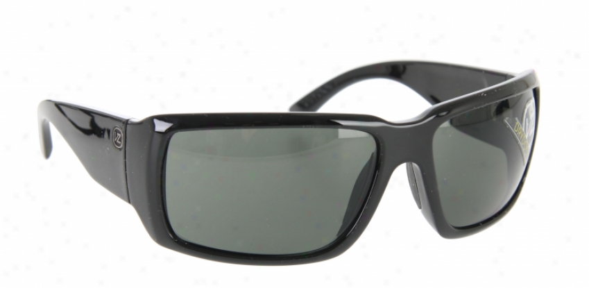 Vonzipper Drydock Sunglasses Black Gloss/yrey Lens