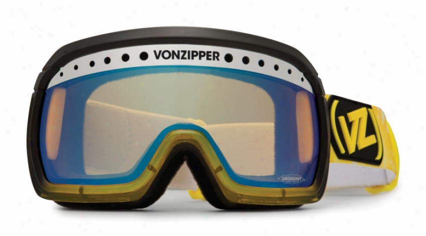 Vonzipper Fubar Snowboard Goggles Banana Bake/yellow Chrome Lens