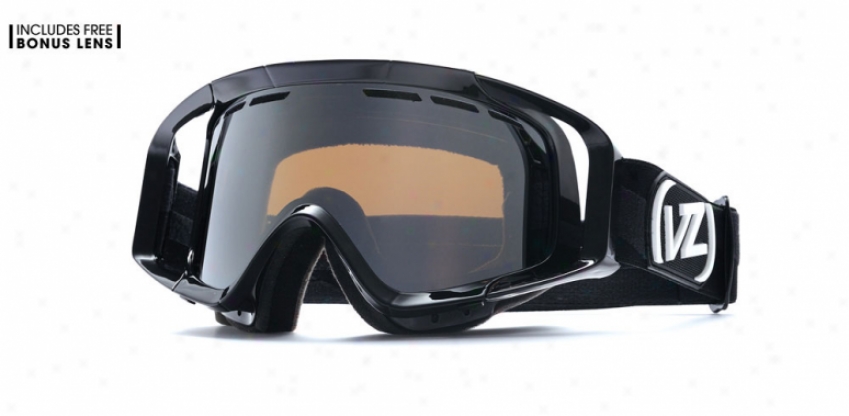 Vonzipper Porkchop Snowboard Goggles Black/bronze Chrome Lens