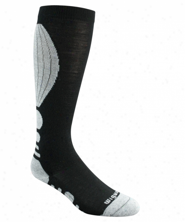 Wigwam Snow Steeps Po Socks Black/grey