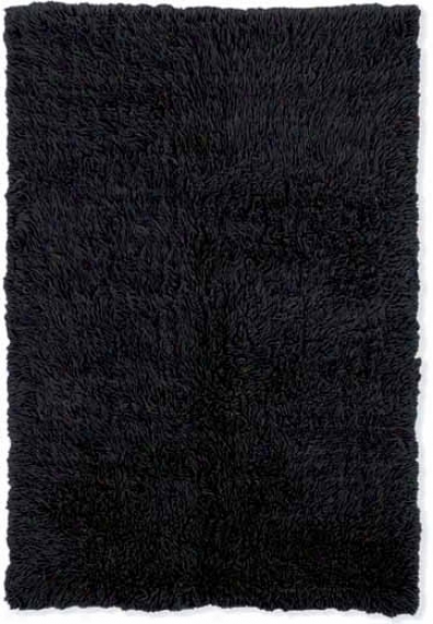 10' X 16' New Flokati Area Rug - 100% Wool Black Color