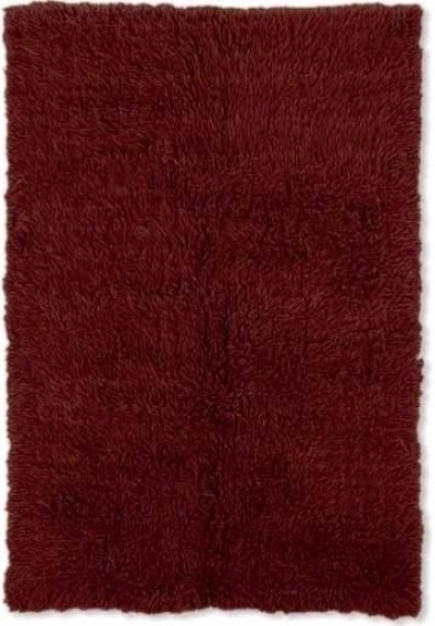 10' X 16' New Flokati Area Rug - 100% Wool Burgundy Color