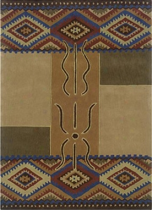 1'10&quot X 2'10&quot Area Rug Transitional Style In Camel And Rust