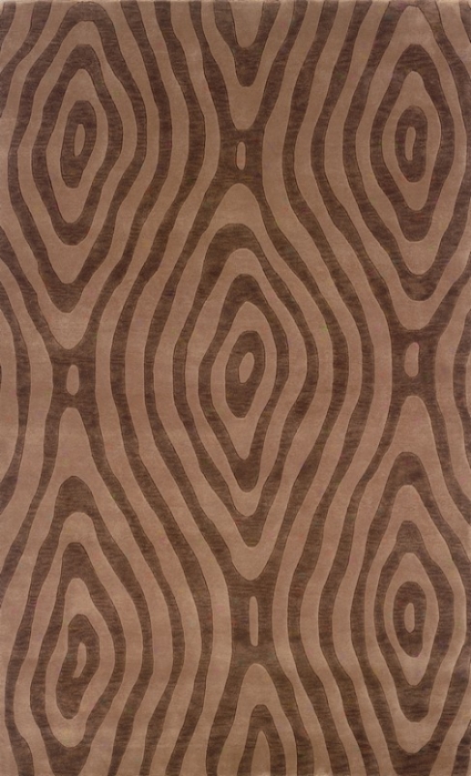 1'10&quot X 2'10&quot Area Rug Wood Grain Pattern In Beige And Chocolate