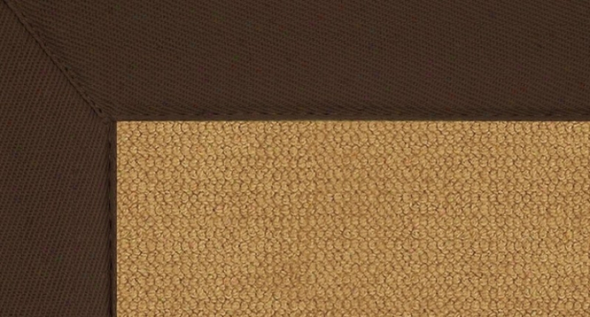 1'10&quot X 2'10&quot Cork Wool Rug - Athena Hand Tufted Rug With Brown Border