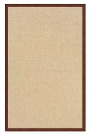 1'10&quot X 2'1&0quot Hand Tufted Area Rug In Natural With Brown Border