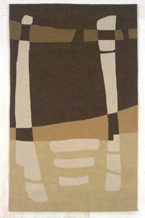 1'10" X 2'10" Indoor Outdoor Rug - Transitional Hand Hooked Rug In Brown And Sage Color