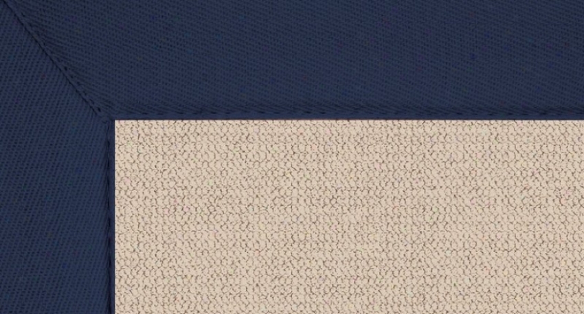 1'10&quot X 2'10&quoot Natural Wool Rug - Athena Hand Tufted Rug With Blue Limit
