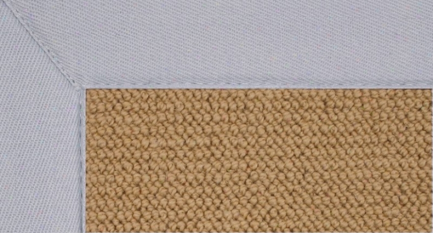 1'10&quot X 2'10&quot Sisal Wool Rug - Athena Hand Tufted Rug With Ice Blue Border