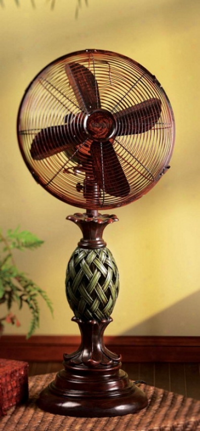 12&quot Paradiso Pineapple Designed Table Top Fan