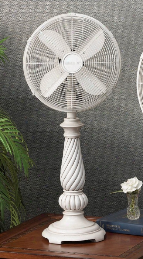 12&quot Providence Whit3 Finish Deco Table Top Fan