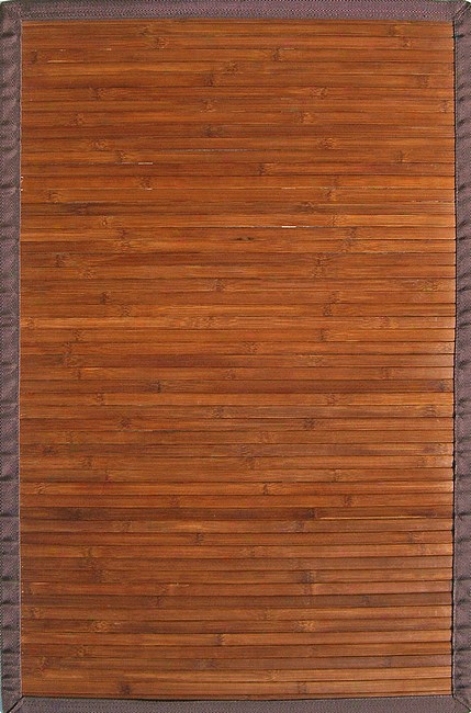 2' X 3' Contemporary Chocolate Environmentally Friendly Bamboo Rug