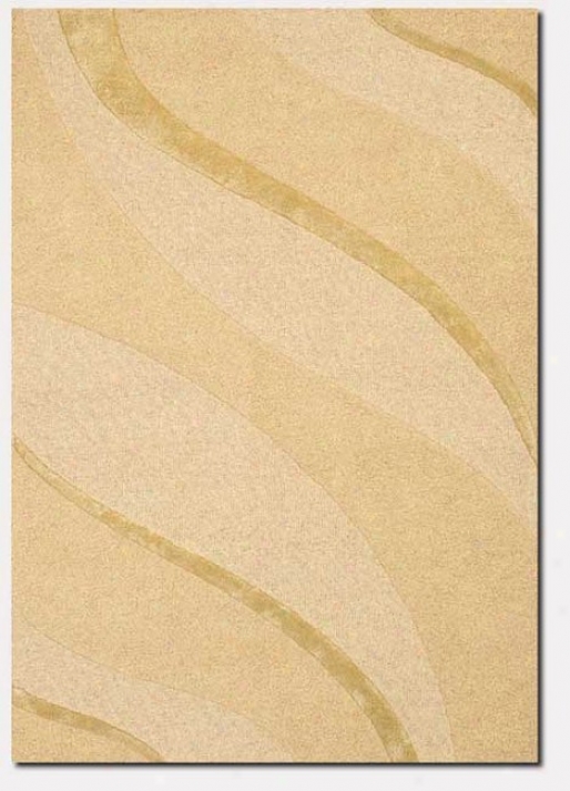 2' X 3' Contemporary Ribbons Carve Textured Cut Honey Area Rug