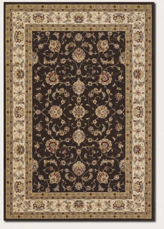 2' X 3'7&quot Area Rug First-rate work  Persian Pattern In Chocolat