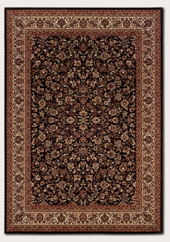 2' X 3'7&quot Area Rug Classic Persian Pattern In Black Color