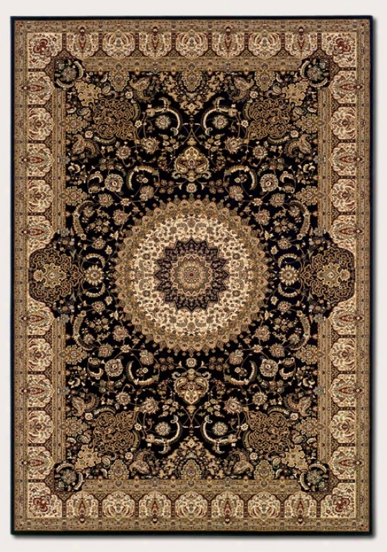2' X 3'7&quot Area Rug Classic Persian Pattern In Black And Ivory