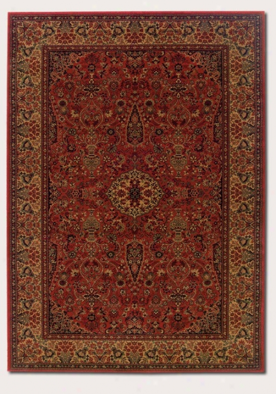 2' X 3'7&quot Area Rug Classic Persian Pattern In Rust Red