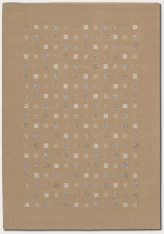 2' X 3'7" Area Rug Contemporary Style In Sahara Tan Color