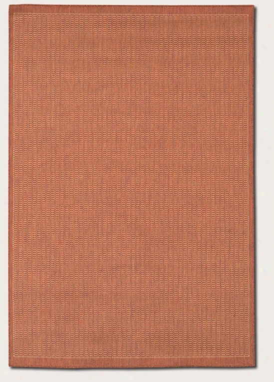 2' X 3'7&quot Region Rug Contemporary Title In Terra-cotta Color