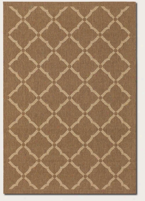 2' X 3'7&quot Area Rug Floral Grid Pattern In Goid And Cream