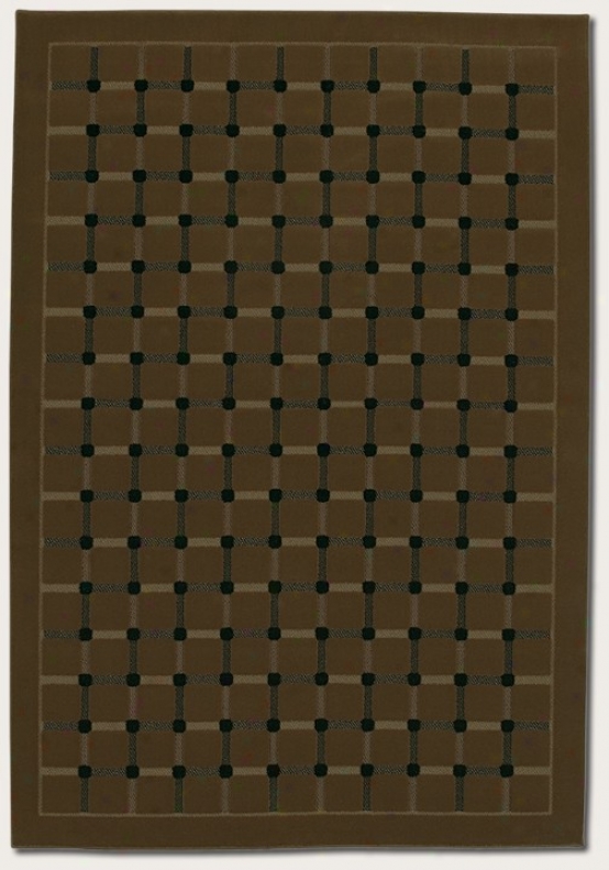 2' X 3'7&quot Area Rug Grid Pattern In Coffee Color