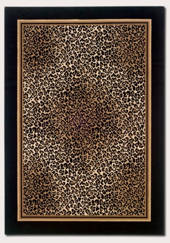 2' X 3'7&quot Superficial contents Rug Leopard Print With Black Border