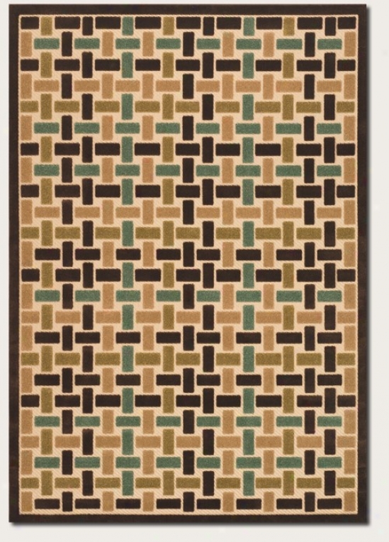 2' X 3'7&quot Area Rug Weave Figure In Sand And Brown