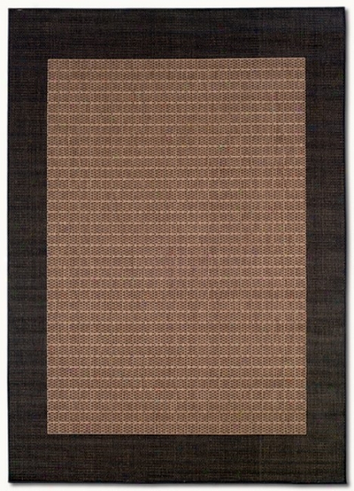 2' X 3'7&quot Checkered Field Cocoa Black Indoor/outdoor Area Rug