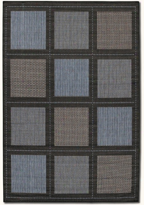 2' X 3'7&quot Summit Bluw Black Indoor/outdoor Area Rug