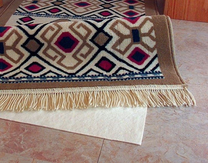 2' X 4' Area Rug Pad Polyester With Water Based Sticking