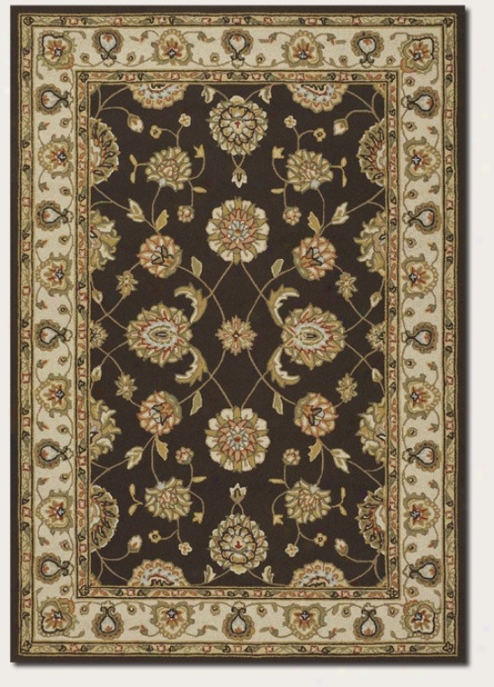 2' X 4' Area Rug Traditional Stlle In Chocolate Color