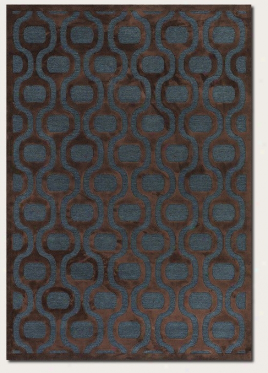 2'11&quot X 7'6&quot Runner Yard Rug Geometric Pattern In Chocolate