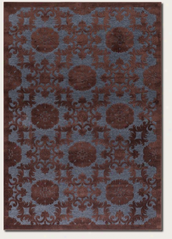 2'11&quot X 7'6&quot Runner Area Rug Medallion Pattern In Brown Ajd Blue