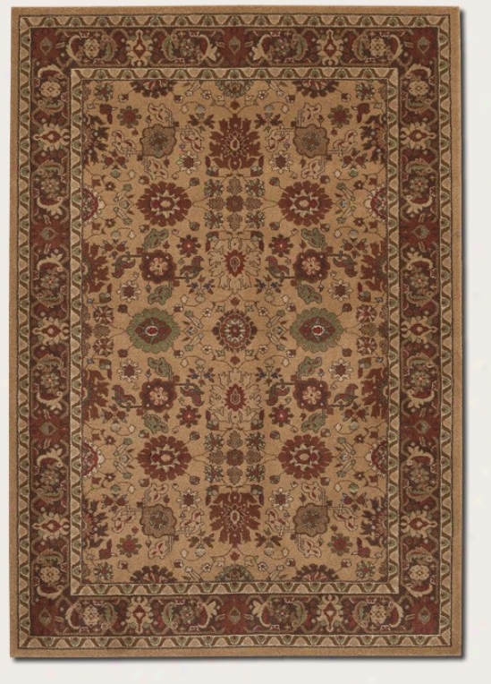 2'11&quot X 7'6&quot Runner Area Rug Persian Patter In Tan And Chocplate