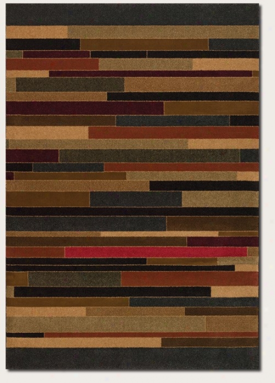 2'11&quot X 7'6&quot Messenger Areq Rug Striped Pattern In Earthy Tone