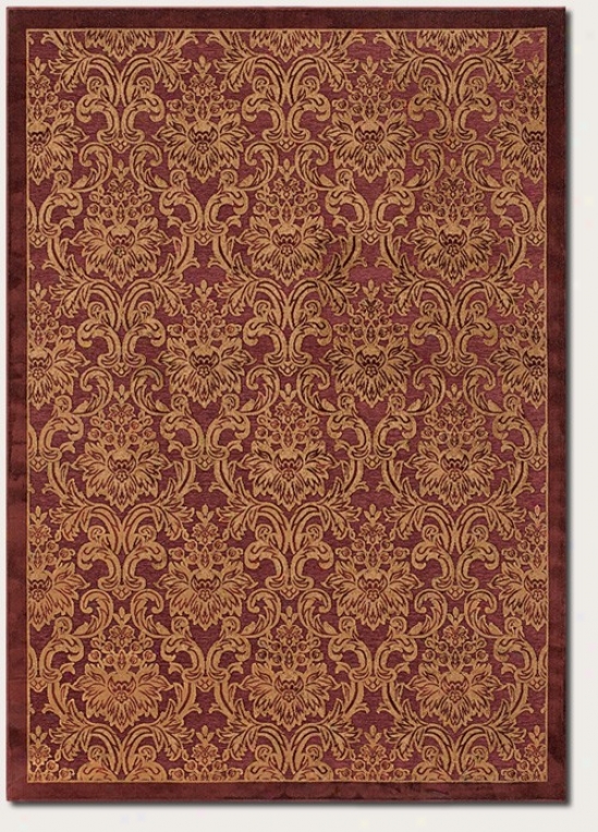2'11&quot X 7'6&quo Runner Area Rug Tapestry Pattern In Rust Red